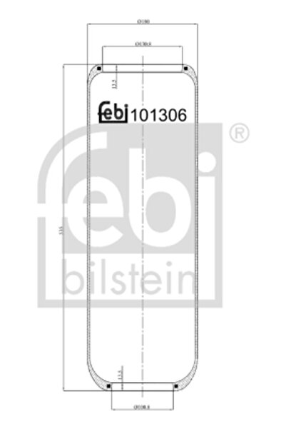 FEBI BILSTEIN Burduf Suspensie Pneumatica Puntea Spate Volvo FH12/FH16/FL12