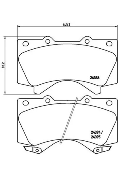 Brembo Комплект спирачни накладки за дискови спирачки Hyundai Xg Sedan Lexus LX