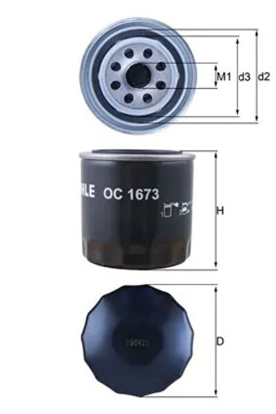 MAHLE Oil Filter Hyundai Accent 1/Accent Sedan/Coupe 1 Kia Cee'D/Soul 1