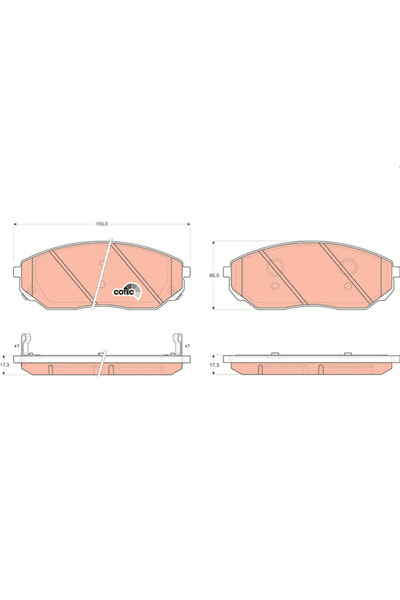 TRW Set Placute Frana Frana Disc Kia Sorento 1