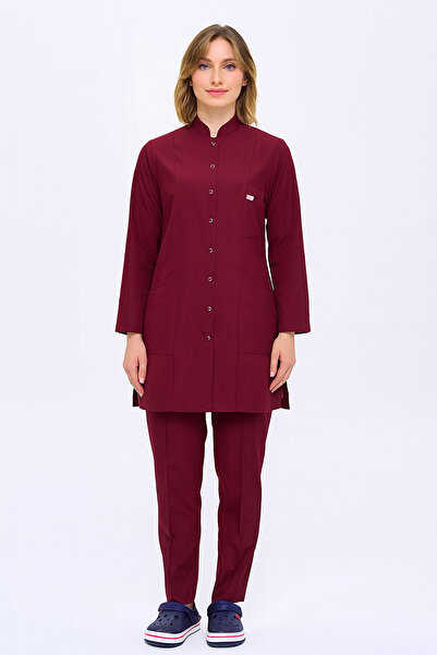 TIPTEKS Long Sleeve Suitable for Hijab Use Snap Fastener Scrubs Nurse Doctor Uniform