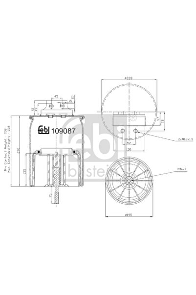 FEBI BILSTEIN Въздушни окачващи маншони за заден мост Iveco S-Way/Stralis 2