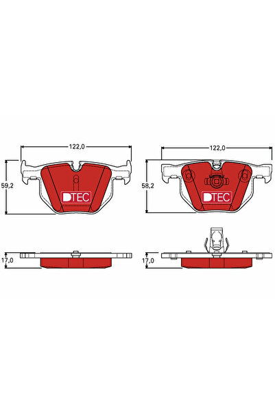 TRW Set Placute Frana Frana Disc Bmw 5/6