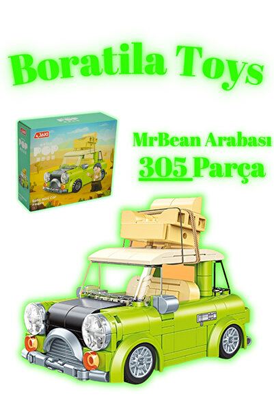 Boratila Toys Mr Bean Green Car Lego Building Toy 305 Pieces
