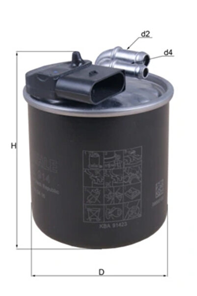 MAHLE Filtru Combustibil Mercedes-Benz 10-Class/Sprinter 3,5-T Bus/Sprinter 3...