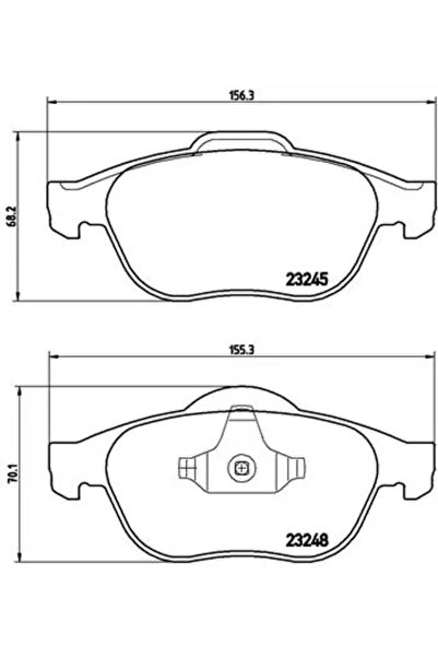 Brembo Set Placute Frana Frana Disc Renault Espace 4/Laguna 2/Vel Satis