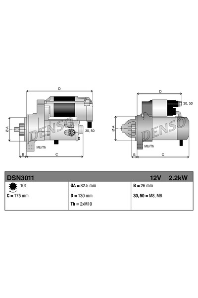 DENSO Starter Mercedes-Benz 124/190/C-Class