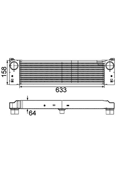 MAHLE Intercooler Compresor Mercedes-Benz Viano/Vito / Mixto Caroserie/Vito Bus