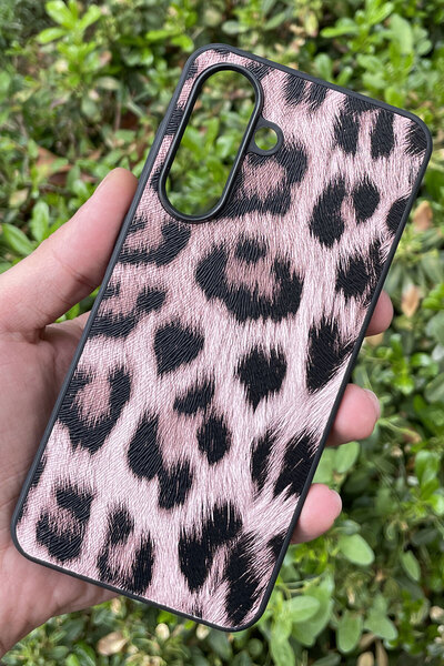 CEPSTOK Samsung Galaxy A26 Kılıf Leopar Desenli İçi Kadife Kapak