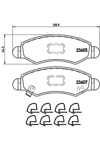Brembo Комплект спирачни накладки за дискови спирачки Opel Agila Subaru Justy 3