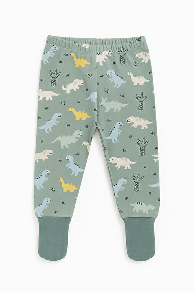 Melekpare Baby&Child Organic Booties Pants Self-Socking Bottom Pajamas Seasonal Cotton Set of 2