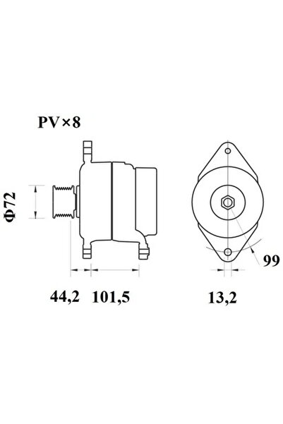 MAHLE Генератор / Алтернатор Renault Trucks C Volvo Fh 2/Fm