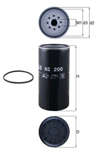 MAHLE Filtru Combustibil Mercedes-Benz Actros MP2 / MP3/Axor/Unimog Renault T...