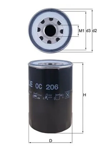 MAHLE Oil Filter Fendt Vario Man G90/L2000/Lion´S City