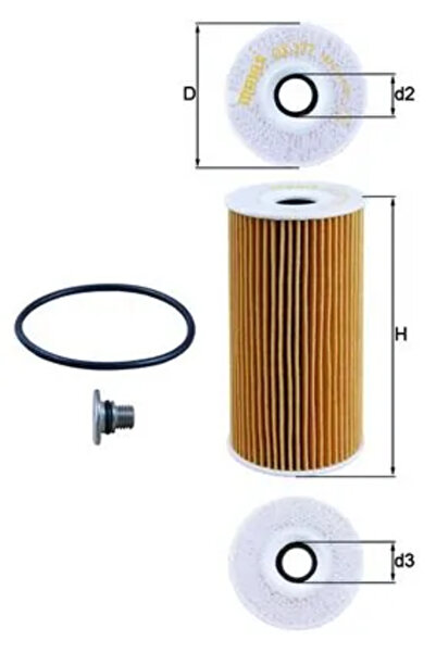 MAHLE Filtru Ulei Hyundai Grand Santa Fe/Santa Fe 2/Santa Fe 3 Kia Carnival /...