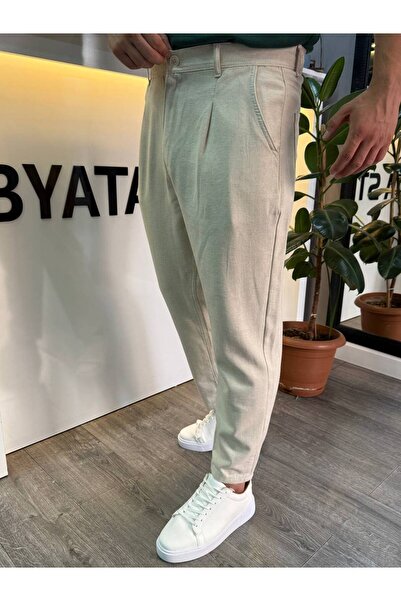 BYATA MENS STYLE Ανδρικό λινό παντελόνι Boyfriend