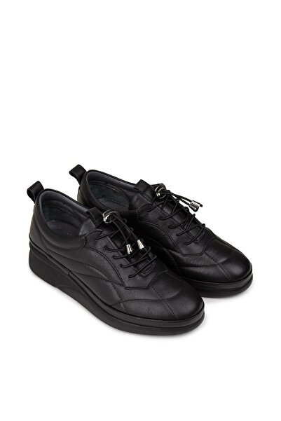 Deery Women's Genuine Leather Black Casual Shoes