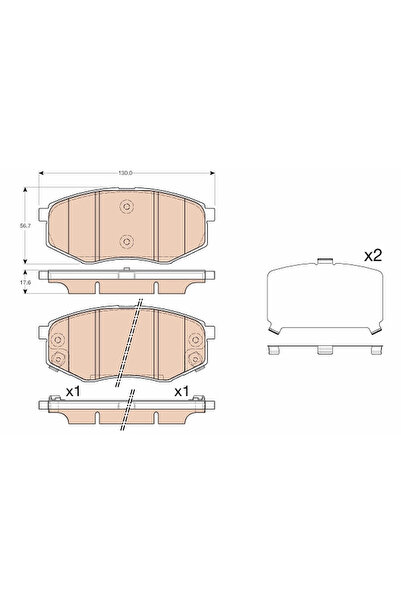 TRW Set Placute Frana Frana Disc Hyundai Sonata 6/Sonata 7/IX20 Hyundai (Beij...