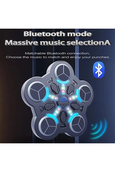 REZZOSS Music Boxing Machine Multifunctional Wall Mounted Punching Pad with LED Lights, Bluetooth