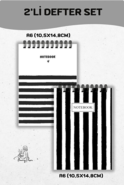 Flowery Paper 2'Li A6 Telli Defter- Çizgili 60 Yaprak/120 sayfa - , Notepad,b...