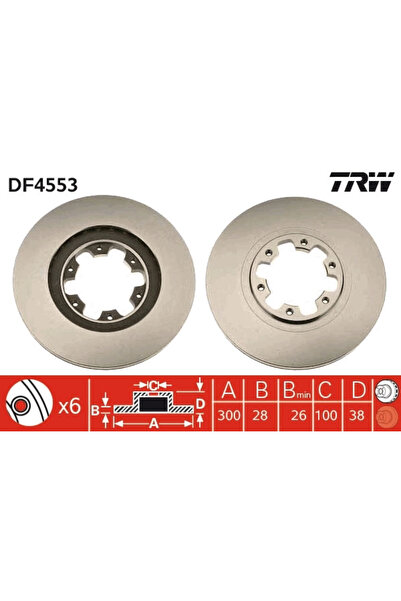 TRW Disc Frana Infiniti QX4 Nissan Navara/Pathfinder 2/Pick Up