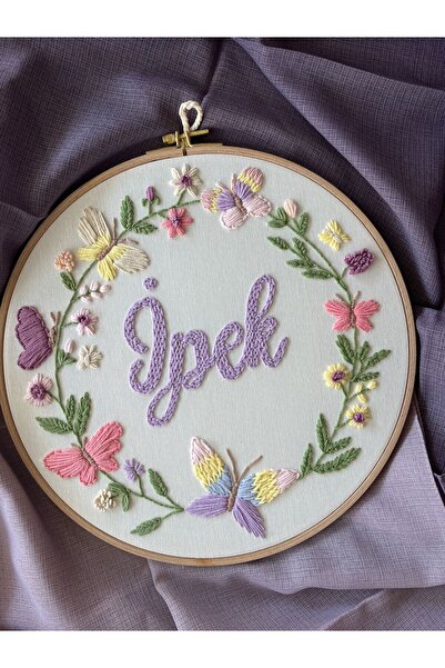 punch passion Bebek kapı süsü, hastane kapı süsü, 30 cm, punch nakışlı, isiml...