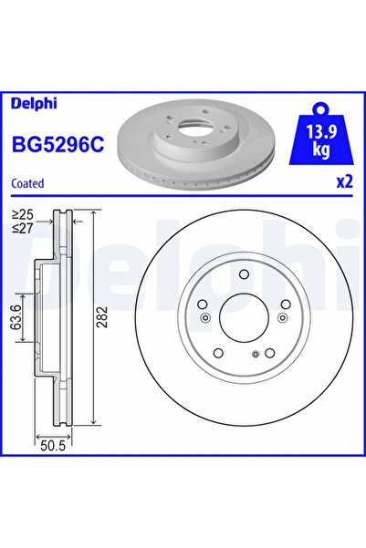 DELPHİ Спирачен диск Форд Фокус 4