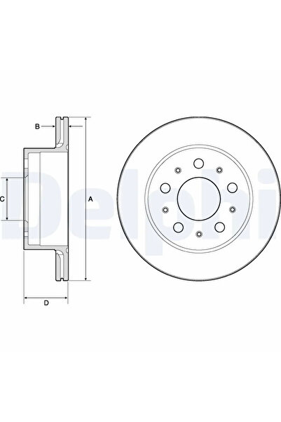 DELPHİ Спирачен диск Citroen Jumper 2 Bus/Jumper 2 Caroserie/Jumper 2 Platfor...