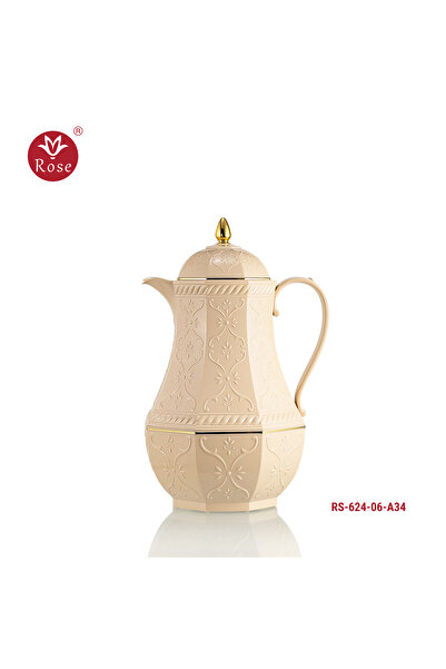 Rose Classic pattern tea and coffee thermos set consisting of 2 rose thermoses, 624 capacity (600 ml) coffee and (600 ml) tea