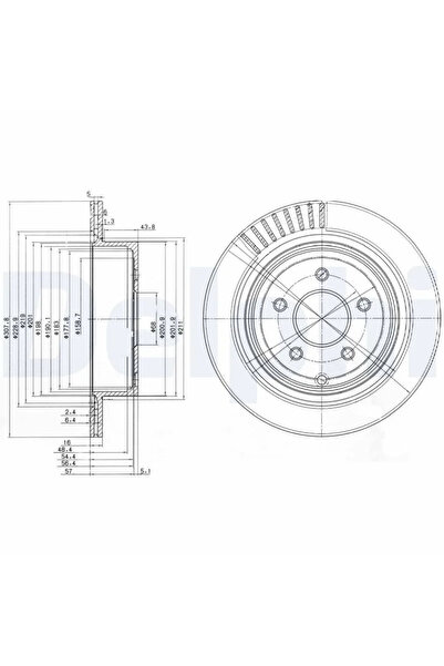 DELPHİ Дискова спирачка Infiniti Fx/Jx Suv/M Nissan Elgrand/Murano 1/Murano 2