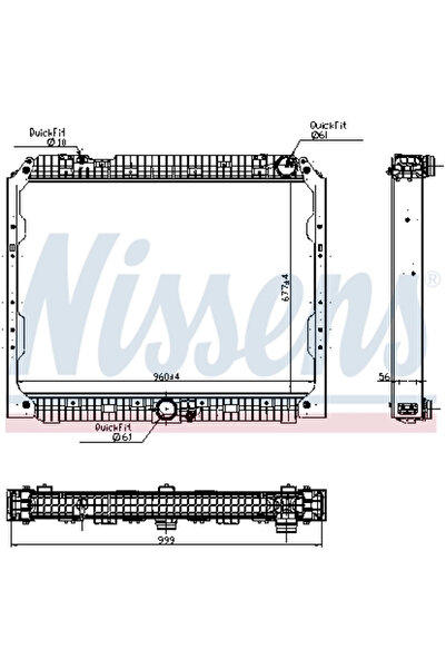 Nissens Radiator Racire Motor Mercedes-Benz Actros MP4 / MP5/Antos/Arocs