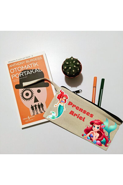 lovver حامل أقلام بتصميم خاص مطبوع عليه الأميرة أرييل مع سحاب