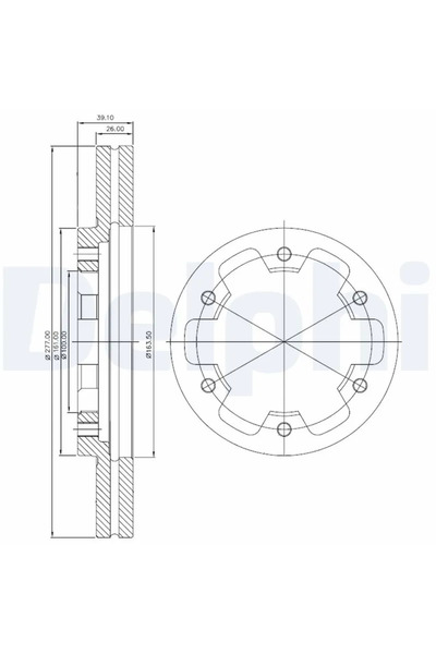 DELPHİ Спирачен диск Ford Maverick Nissan Navara/Pathfinder 1/Pathfinder 2