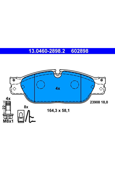 Ate Set Placute Frana Frana Disc Jaguar S-Type 2/Xj