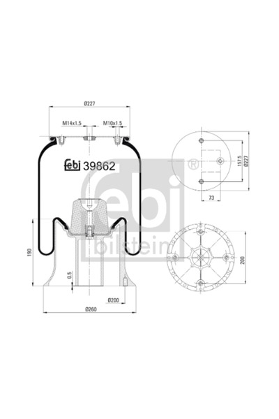 FEBI BILSTEIN Въздушни окачващи маншони Scania 3 - Серия/G 1/P 1