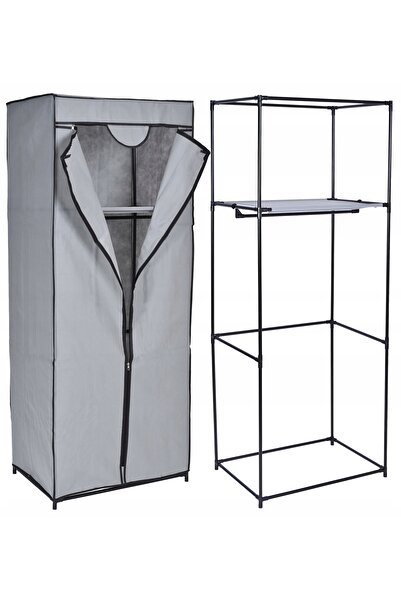 Other Szafa tekstylna z półką Fela - szary