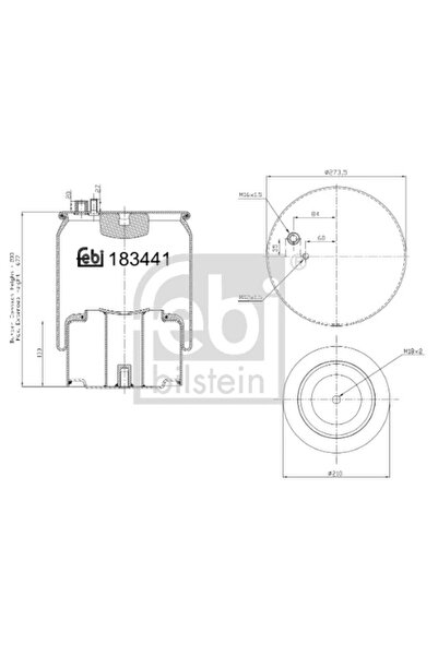 FEBI BILSTEIN Въздушни окачващи маншони на задния десен мост Man Tga/Tgm 1/Tgs 1