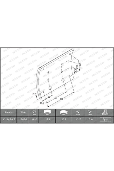 FERODO Set Garnituri De Frictiune, Frana Tambur Mercedes-benz Actros Mp2 / Mp...