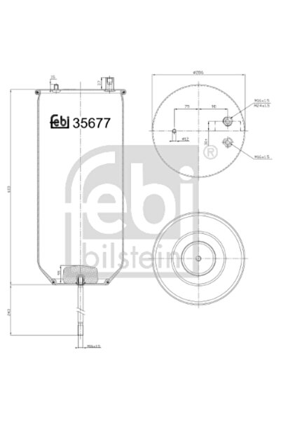 FEBI BILSTEIN Burduf, Suspensie Pneumatica Renault Trucks Kerax 1997-2008 Diesel