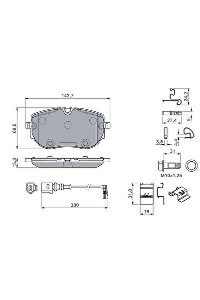 Bosch Set Placute Frana Frana Disc Audi Q4 Cupra Born