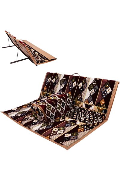 BUNCA Foldable and adjustable floor chair for the desert, picnics, camping and beach, soft embossed fabric