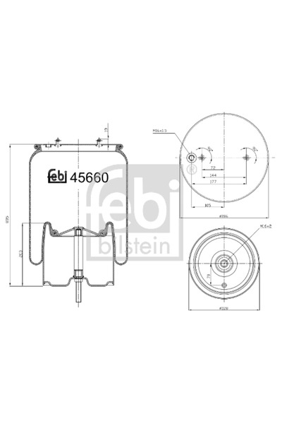 FEBI BILSTEIN Burduf Suspensie Pneumatica Axa Conducatoare Nevirata Scania 3 ...