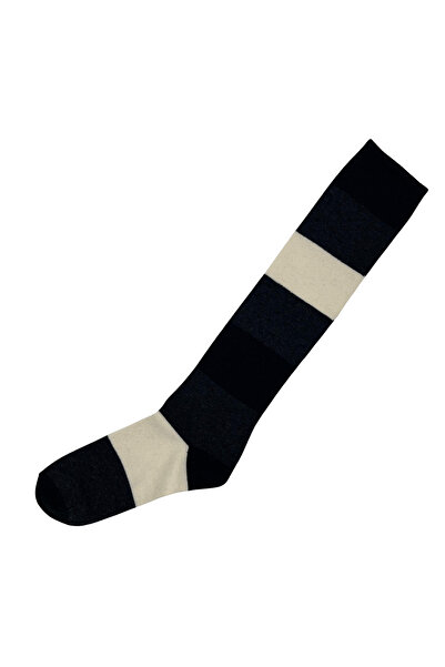 FENRA STUDIO Șosete de damă din bumbac, negru, antracit, crem, cu model curcu...