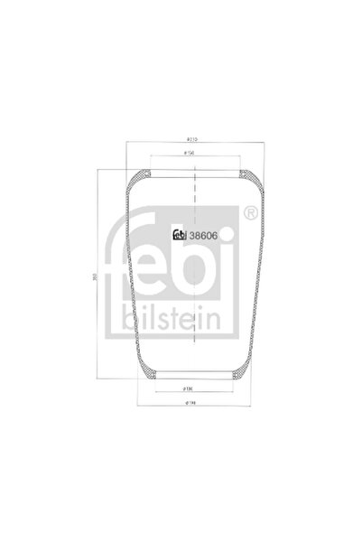 FEBI BILSTEIN Въздушни окачващи маншони преден десен мост Volvo FH12