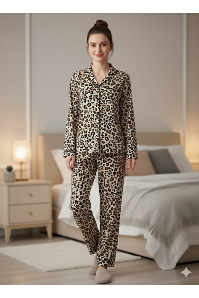 Stitch Shop Kadın Süet Büyük Beden Pijama Takımı