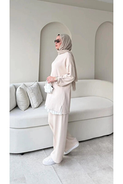 DEFNECE BUTİK Cufflink Detailed Suit - Beige