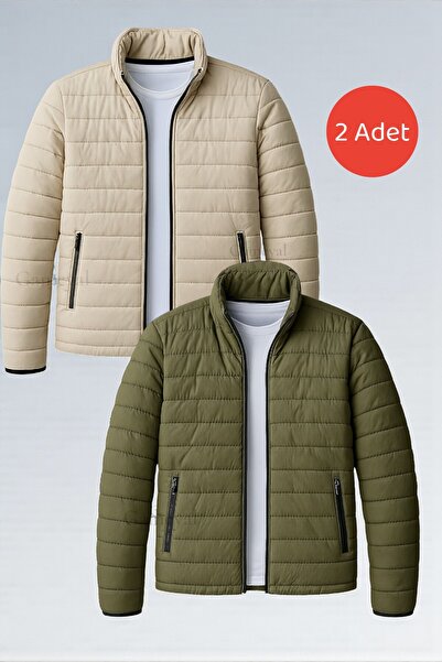 Gameyal 2 τεμάχια ανδρικό πουπουλένιο μπουφάν με διπλή τσέπη