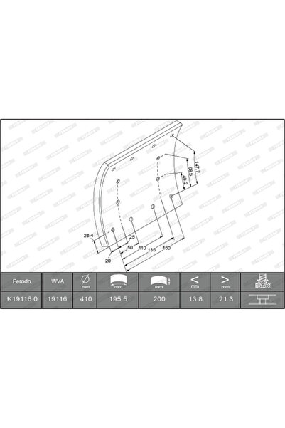 FERODO Set Garnituri De Frictiune Frana Tambur Iveco Eurotrakker/Trakker 1/Tr...