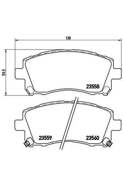 Brembo Brake pad set disc brake MITSUBISHI DELICA D5 (CV_W) 2007-2012