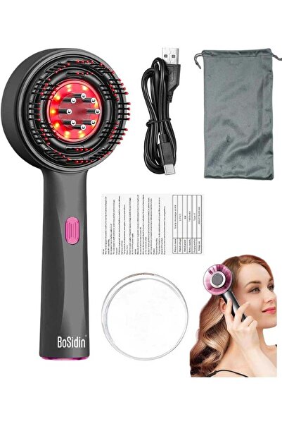 BoSidin Hair Brush Scalp Oil Applicator Rechargeable Vibration Massage and Comb Follicle Massager fo